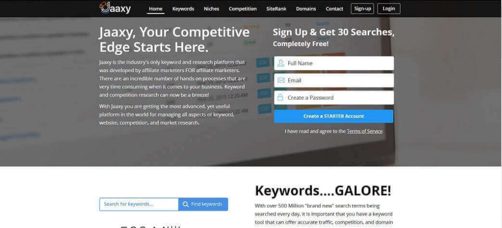 Jaaxy keyword research tool for online marketers