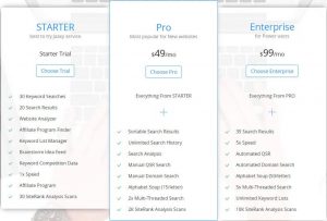 Your pricing plan for Jaaxy