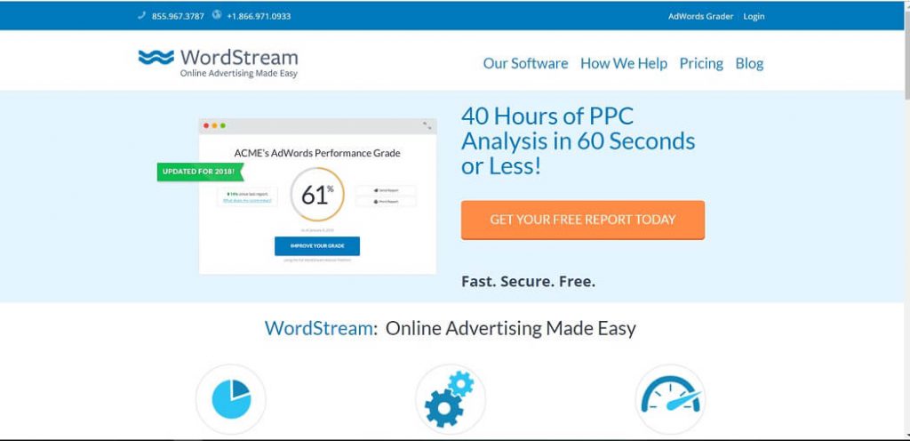 WordStream keyword tool