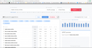 WordTracker keyword tool